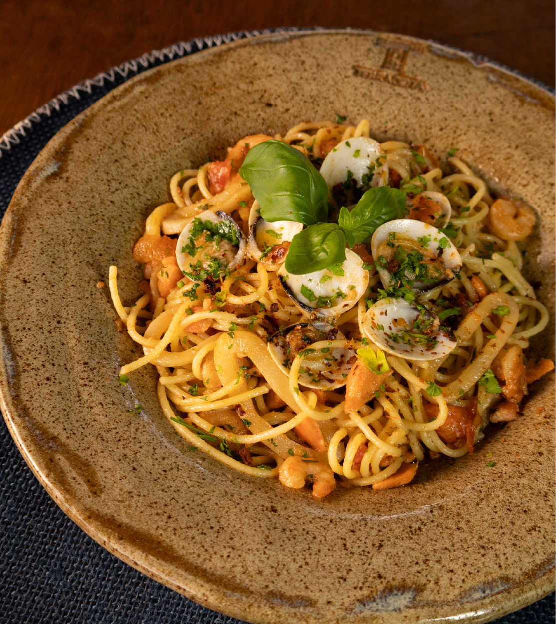 Spaguetti con salsa de mariscos